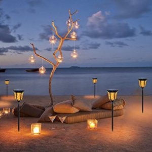 Farol solar LED estilo retro luz cálida 2200k 5