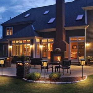 Farol solar LED estilo retro luz cálida 2200k 6