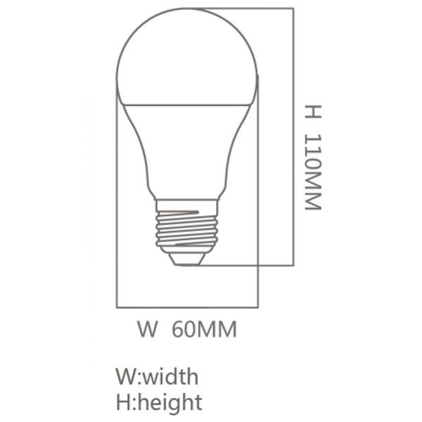 Bombilla LED E27 10w A60 300º en luz fría, neutra o cálida 1