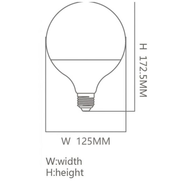 Bombilla LED E27 18w tipo globo en luz fría, neutra o cálida 1