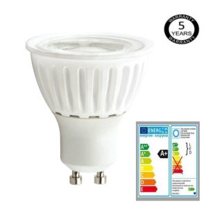 Bombilla LED GU10 cerámica 9w 24º Bridgelux luz cálida, neutra o fría 2