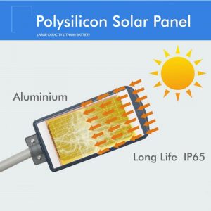 Farola solar con sensor de movimiento 40w Epistar 6