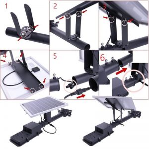 Farola solar programable de 60w IP65 galvanizada - Imagen 4