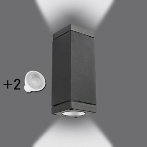 Aplique pared exterior LED bidireccional 12w con dos GU10 - Imagen 4
