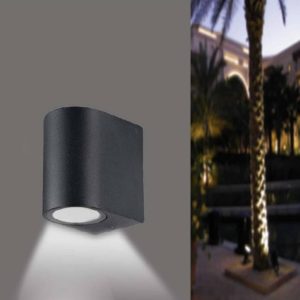 Aplique LED de aluminio color negro 6w exterior IP54 GU10 - Imagen 3