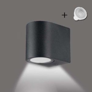 Aplique LED de aluminio color negro 6w exterior IP54 GU10 - Imagen 4