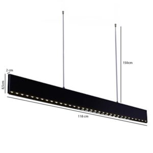 Lámpara LED lineal colgante negra 36w chip Osram UGR 16 - Imagen 6