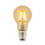 Bombilla LED Filamento E27 A60 4W Ámbar