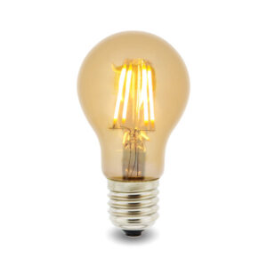 Bombilla LED Filamento E27 A60 4W Ámbar