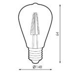 Bombilla-LED-Filamento-E27-ST64-6W-Ámbar-1