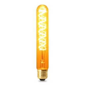 Bombilla LED Filamento Espiral E27 T30 4W Ámbar