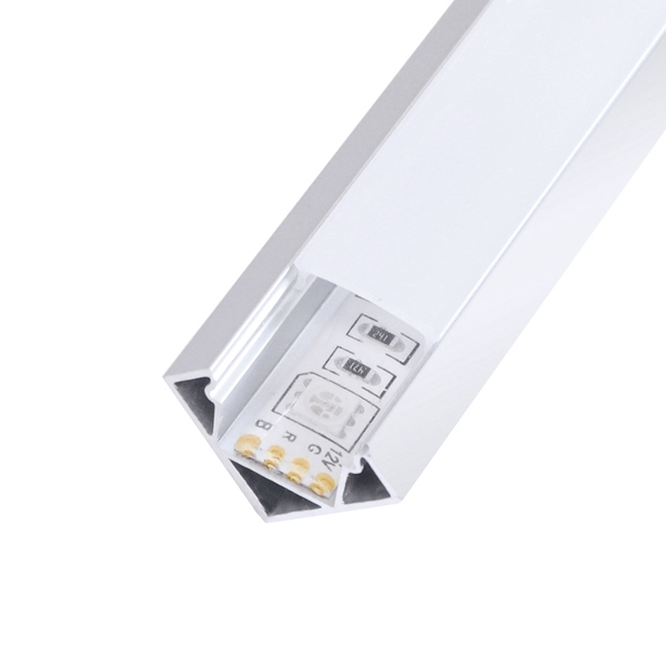 Perfil en L para esquinas tiras LED 12/24v de aluminio 2m Kopep