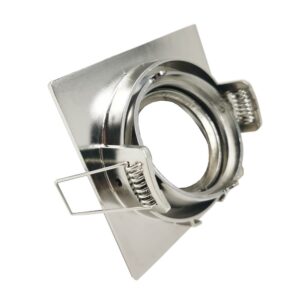 Aro cuadrado orientable para GU10 o MR16 8,4cm aluminio color blanco o cromo mate - Imagen 4