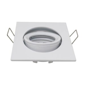 Aro cuadrado orientable para GU10 o MR16 8,4cm aluminio color blanco o cromo mate - Imagen 5