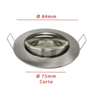 Aro redondo orientable para GU10 o MR16 8,4cm aluminio - Imagen 6