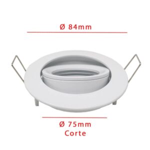 Aro redondo orientable para GU10 o MR16 8,4cm aluminio - Imagen 9