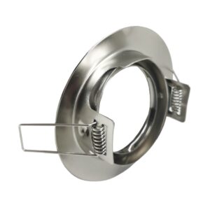 Aro redondo orientable para GU10 o MR16 9cm acero color blanco - Imagen 4