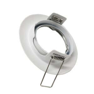 Aro redondo orientable para GU10 o MR16 9cm acero color blanco - Imagen 7