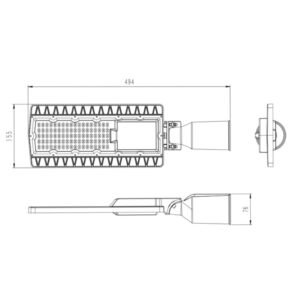 Farola LED 60w chip SMD3030 Bridgelux 140lm/w - Imagen 9
