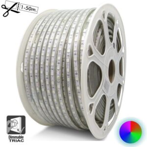 Tira LED RGB a medida 220v SMD5050 60 LED/m 13W/m 390lm/m IP65 15mm - Imagen 4