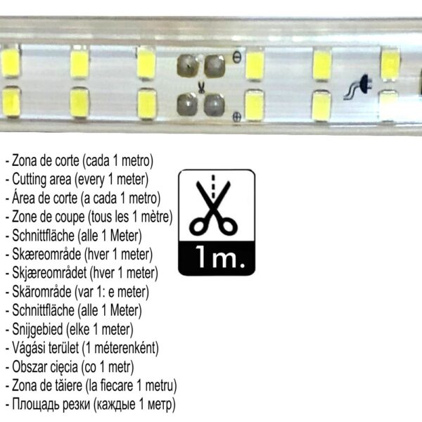 Tira LED sumergible (30 min) IP67 60LEDs/m 12w/m 900lm/m 24v
