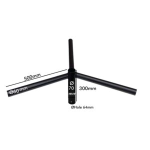 Cruceta de tres brazos de acero para farolas - Imagen 3