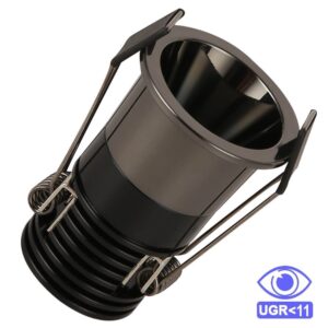 Downlightled antideslumbramiento 5w negro cromo 5,5cm IP40 575lm - Imagen 3