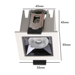Downlight LED cuadrado OSRAM 5w UGR17 24º 140lm/w 5,5cm 540lm - Imagen 7