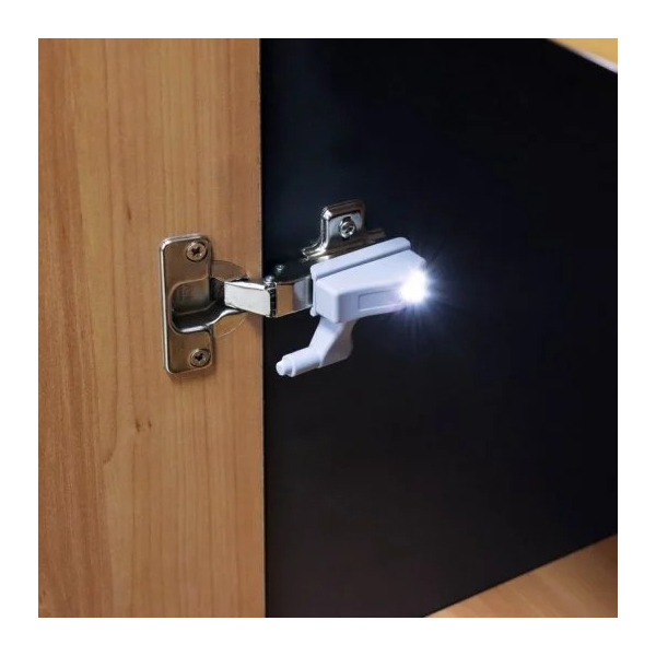 Luz LED para bisagras de puertas y armarios con pila
