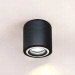 Aplique Techo LED Negro Aluminio – Doble Aro – para GU10 LED