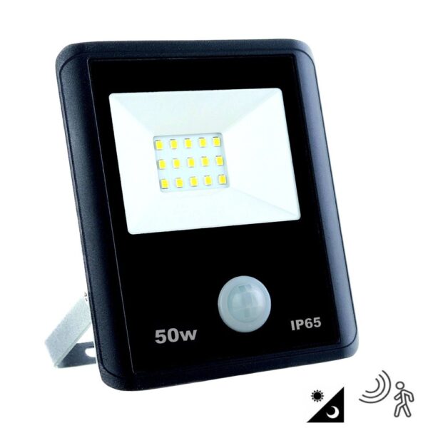 Foco Proyector LED 50W Sensor Movimiento PIR