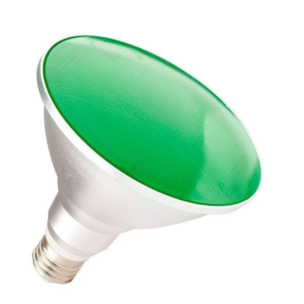 Bombilla LED luz verde E27 11w 120º para exteriores