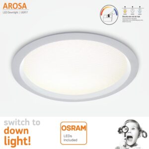 Downlight LED temperatura seleccionable 15W OSRAM UGR17 14cm IP54 1800lm - Imagen 5