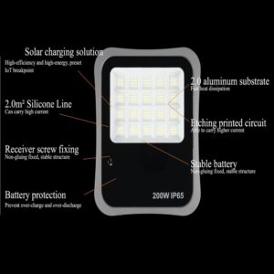 Foco solar exterior 50w Lumileds IP65 - Imagen 6