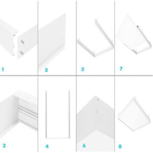 Kit de superficie para panel 62x62 cm altura 68mm - Imagen 3