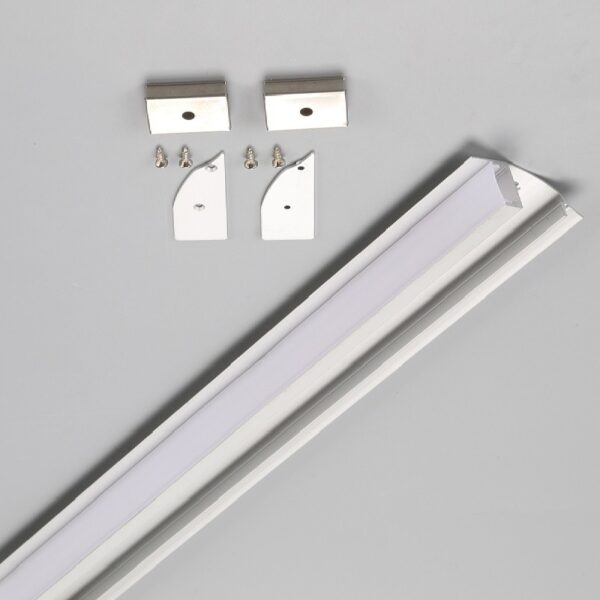 Perfil para cornisa para tiras LED de 12,8 mm de ancho máx.