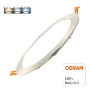 Downlight LED de acero inoxidable redondo 20w OSRAM CCT 25cm 2200lm - Imagen 7