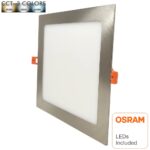 Placa LED Slim Cuadrada 20W Acero Inox – CCT – OSRAM CHIP DURIS E 2835