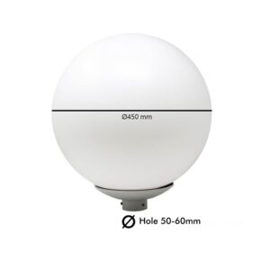 Farola globo blanco para bombilla LED E27