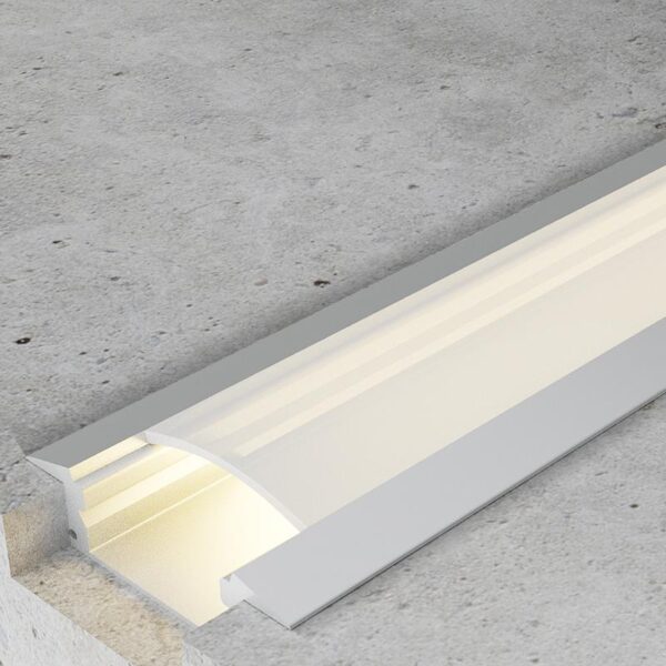 Perfil LED empotrable techo o pared para tiras de 11 mm ancho máx. 2m