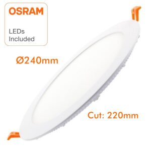 Downlight LED de acero inoxidable redondo 24W-OSRAM CHIP DURIS E 2835 - Imagen 3